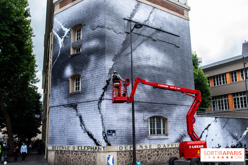 Hommage à Adama Traoré : l'artiste JR dévoile un collage géant à Paris, les photos