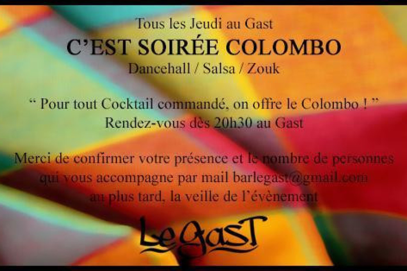 Le Jeudi C'EST SOIREE COLOMBO !