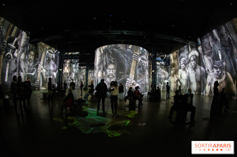 Photos : Exposition immersive Jimmy Nelson : The last sentinels à l’Atelier des Lumières 