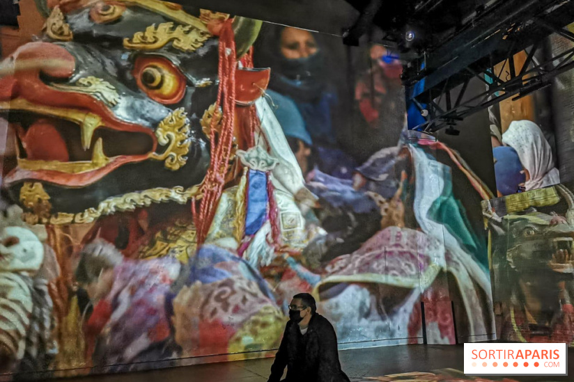 Photos : Exposition immersive Jimmy Nelson : The last sentinels à l’Atelier des Lumières 