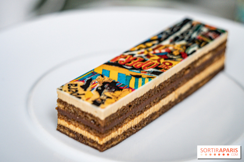 Opera Cake At The A La Carte Desserts Cakes On A Black Background Stock  Photo - Download Image Now - iStock