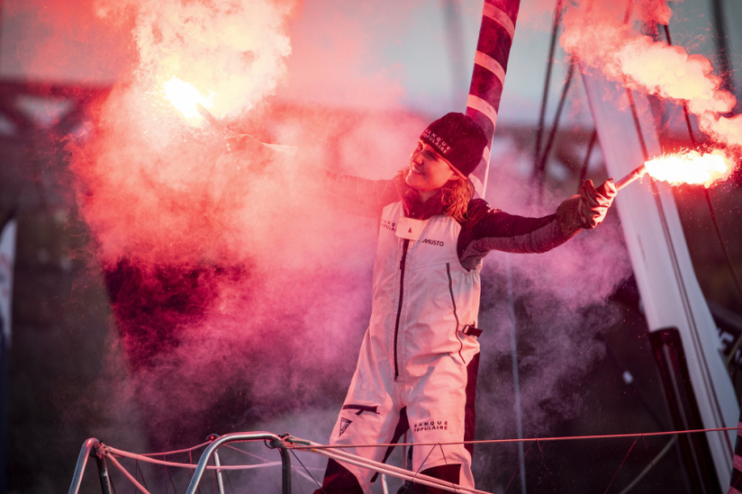 Clarisse Crémer, navigatrice de Banque Populaire X, les photos