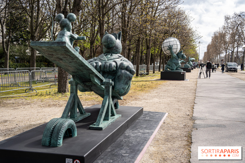 Exposition Geluck sur les Champs-Elysées 