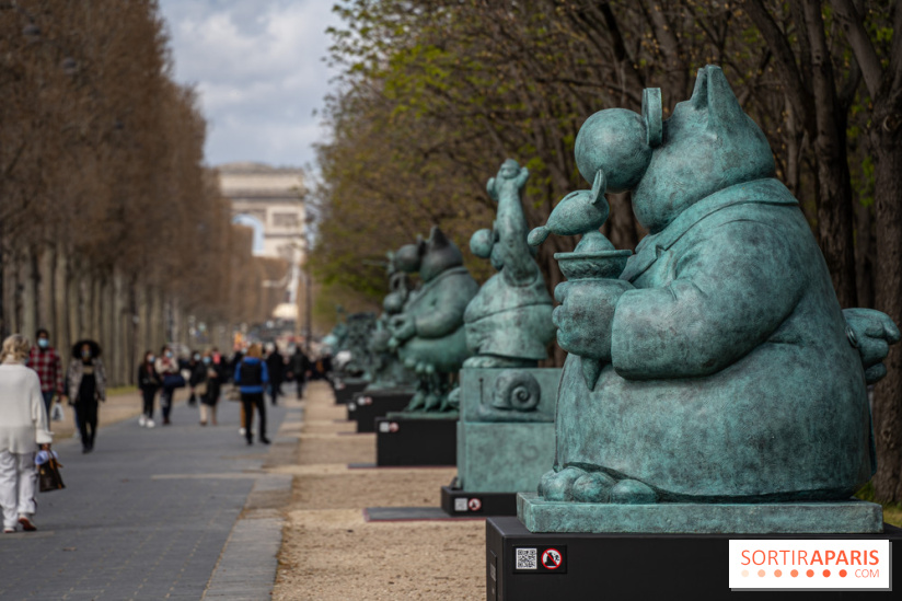 Exposition Geluck sur les Champs-Elysées 