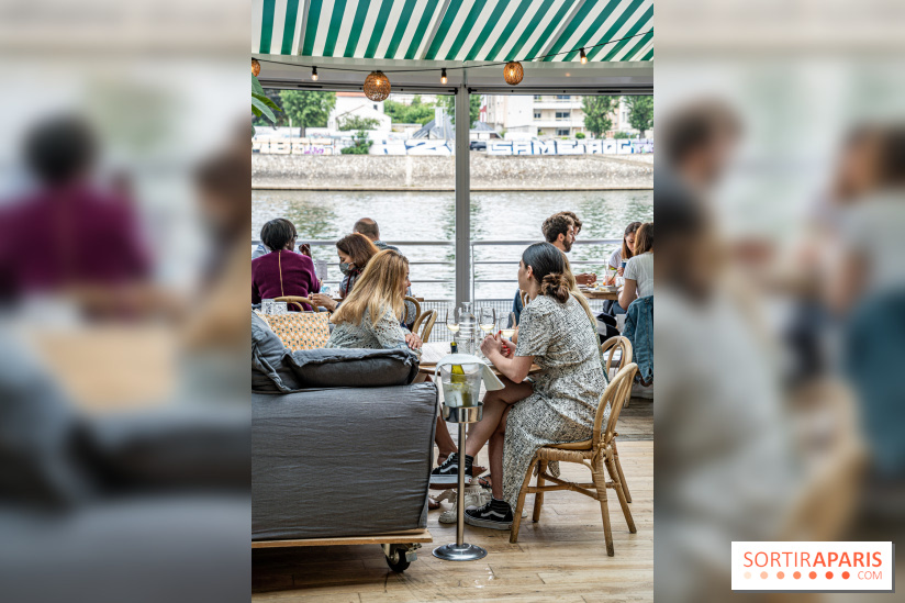 Polpo brasserie, la terrasse péniche 