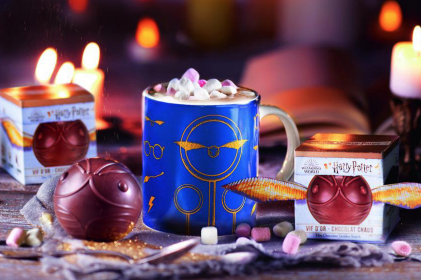 Un vif d'or en chocolat chez Le Comptoir de Mathilde en collaboration avec Harry Potter