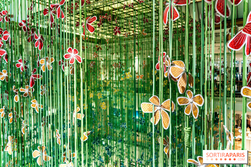 Les fleurs de Thebe Magugu au Bon Marché