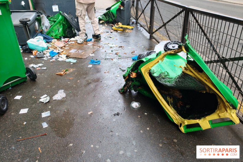 Visuel actualités - poubelle brûlée manifestation