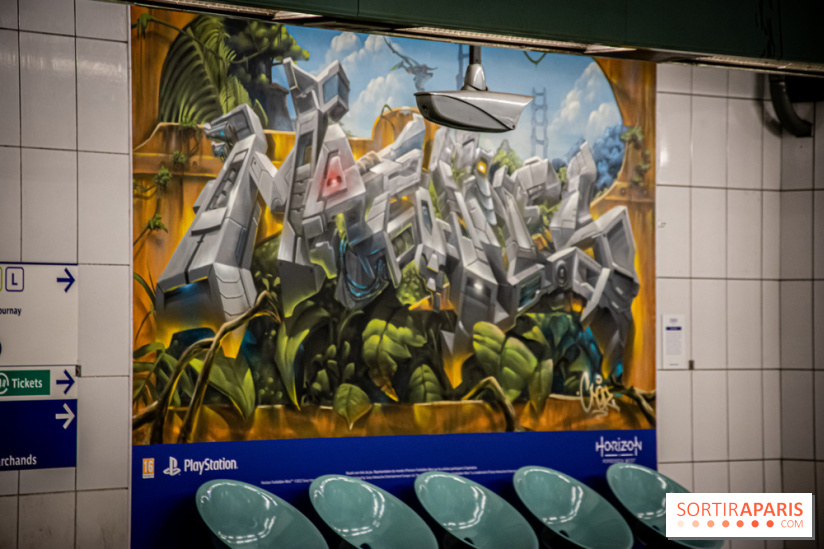 Horizon Forbidden West : l'exposition dans le métro parisien - nos photos