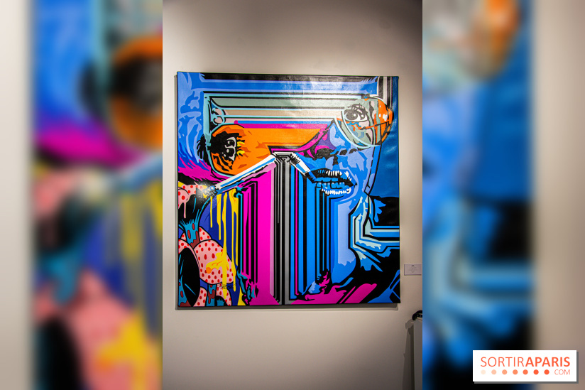 Pop Corn Time, nos photos de l'exposition de toiles et de NFT à la galerie Goldshteyn-Saatort