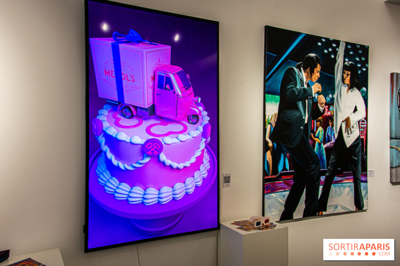 Pop Corn Time, nos photos de l'exposition de toiles et de NFT à la galerie Goldshteyn-Saatort