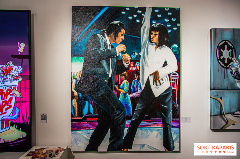 Pop Corn Time, nos photos de l'exposition de toiles et de NFT à la galerie Goldshteyn-Saatort