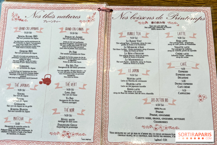 Le brunch du Jardin de Mademoiselle, les photos du menu