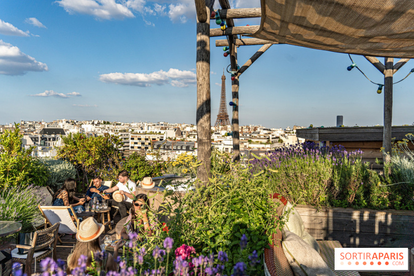 La terrasse en Rooftop du Brach, le bar perché dans un jardin potager