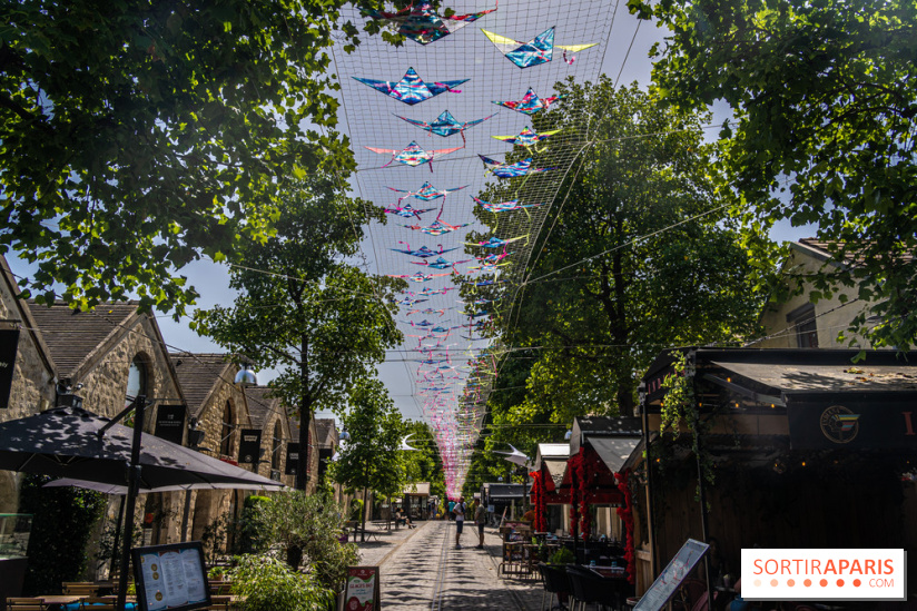 Le ciel de cerfs volants à Bercy Village 