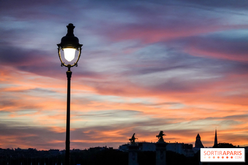 Visuels Paris - Lampadaire - Coucher de soleil