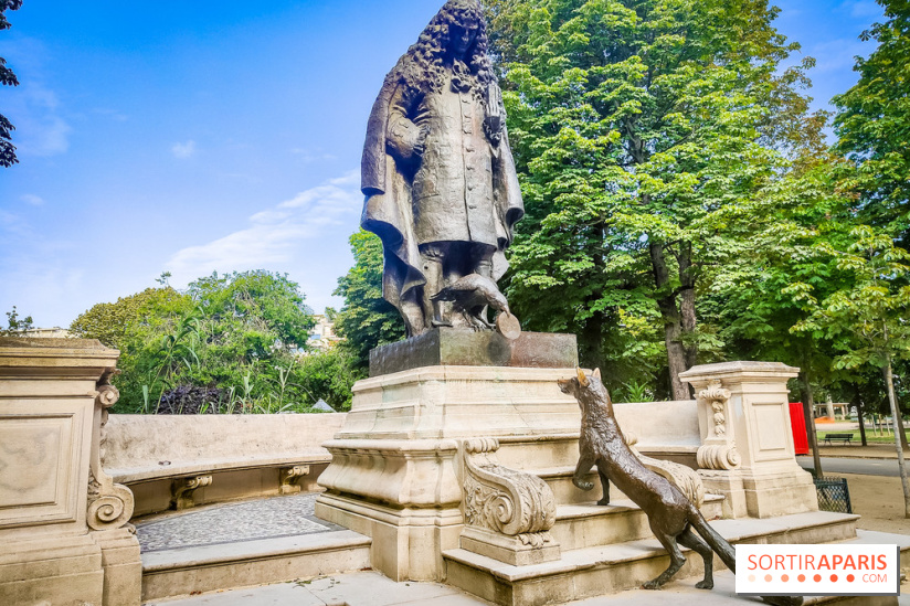 Visuels Paris - statue Jean de la Fontaine jardin Ranelagh