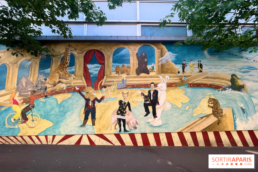 Le Cirque de la Fraternité, fresque de street art à Pigalle
