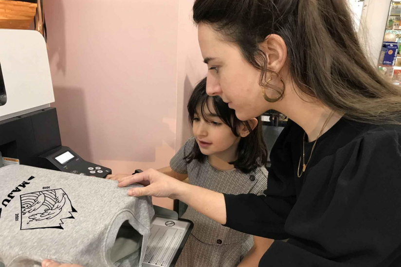 On the other fish, ateliers d'impression sur textile