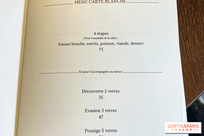 Sphère restaurant Paris 8e - carte - menu