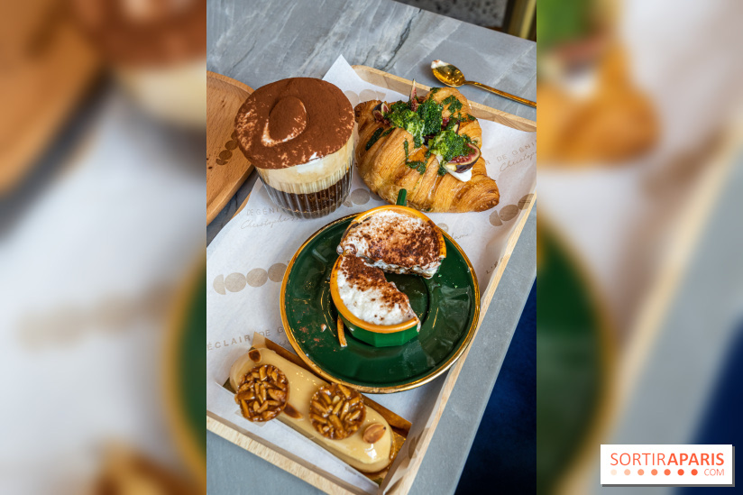 L'Éclair de Génie Café Paris - dirty coffee - croissant salé - tasse café