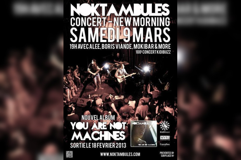 100e concert Kidibuzz : Noktambules + Alee + Boris Viande