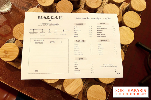 Atelier création de gin à la distillerie Baccae