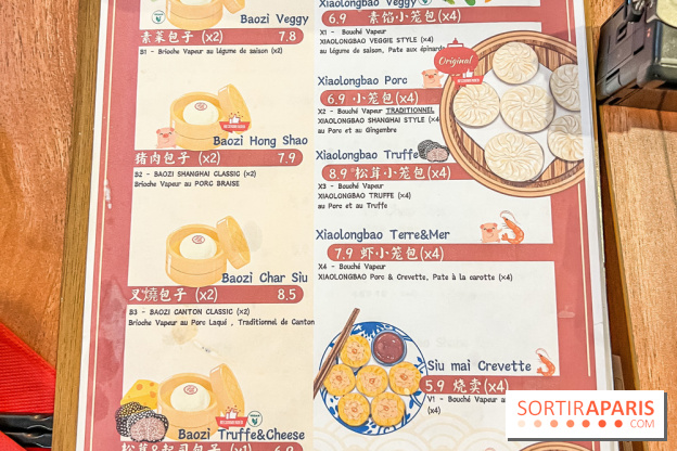 DDimdimsum Paris, le restaurant de vapeurs - menu - carte