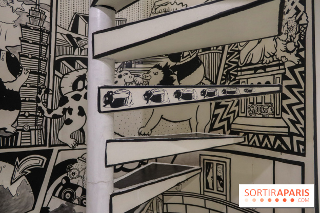 2D atelier, le salon de thé en noir et blanc