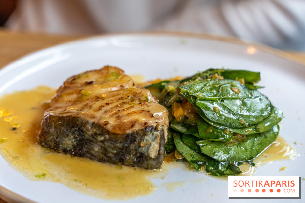 Ambos restaurant Paris - Cristina et Pierre Chomet - cabillaud de ligne - butternut - épinards
