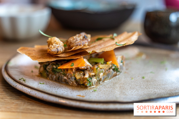 Ambos restaurant Paris - Cristina et Pierre Chomet - tarte crevettes pad thaï