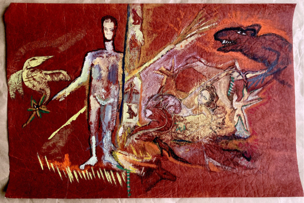 Trouble, l'exposition intriguante au Patronage Laïque Jules Vallès ! - DALLET Sylvie dallet fascination 72x47 2016 technique mixte sur papier laurier