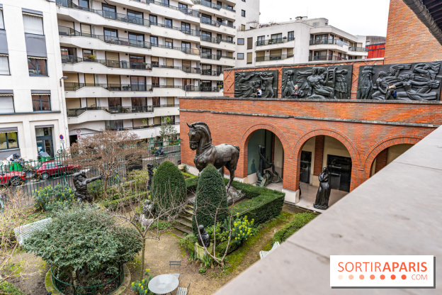 Musée Bourdelle rénové -  vue terrasse Rhodia - jardin