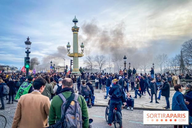 Manifestation Paris - Visuels - Réforme des retraites place Concorde