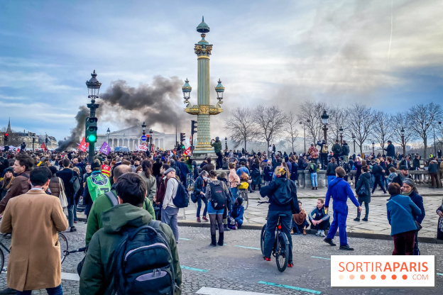Manifestation Paris - Visuels - Réforme des retraites place Concorde