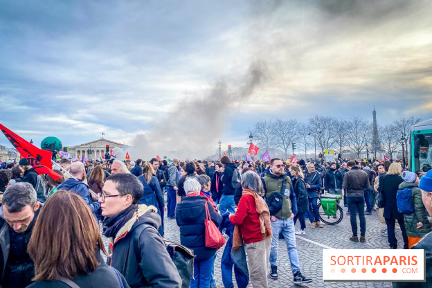 Manifestation Paris - Visuels - Réforme des retraites place Concorde