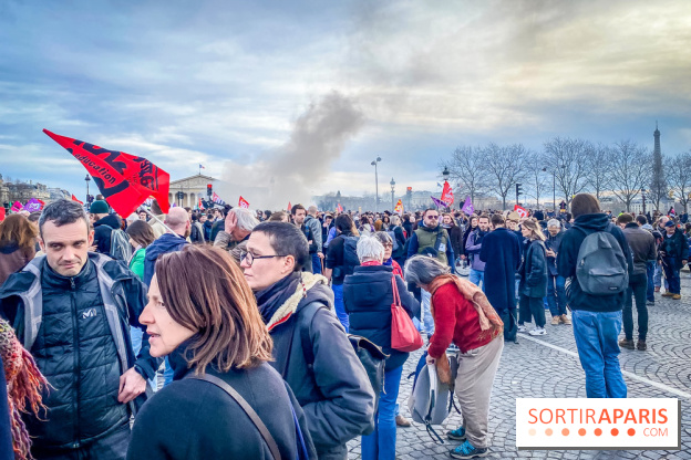 Manifestation Paris - Visuels - Réforme des retraites place Concorde