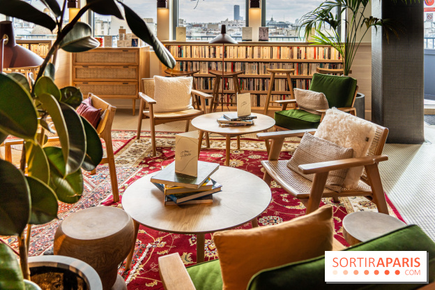 Bar Perché, café littéraire - terrasse du Printemps Haussmann  -  A7C6624 HDR