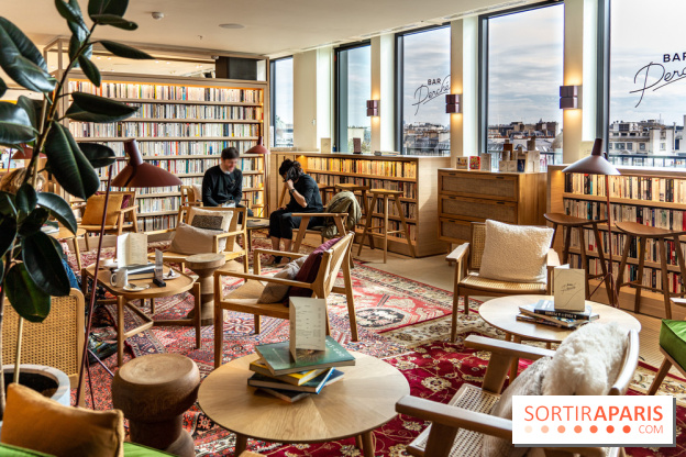 Bar Perché, café littéraire - terrasse du Printemps Haussmann  -  A7C6630 HDR