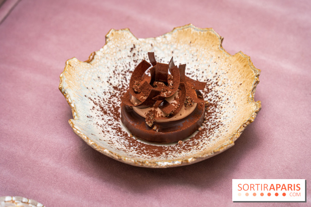 Rivages restaurant du Scribe par Martin Simolka -  tarte fine - chocolat sobacha