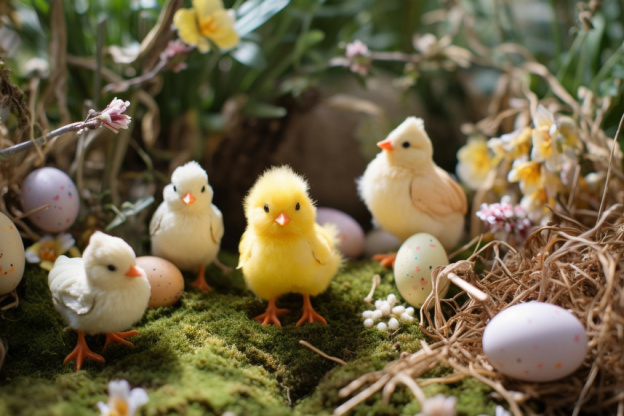 Visuels chasse aux oeufs de Pâques  - Chasse aux oeufs de Pâques poussins (1)
