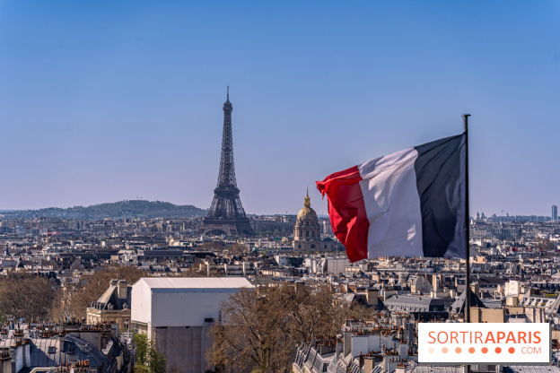 Le panorama du Panthéon - l'une des plus belles vues de Paris à 360° - Tour Eiffel - drapeau