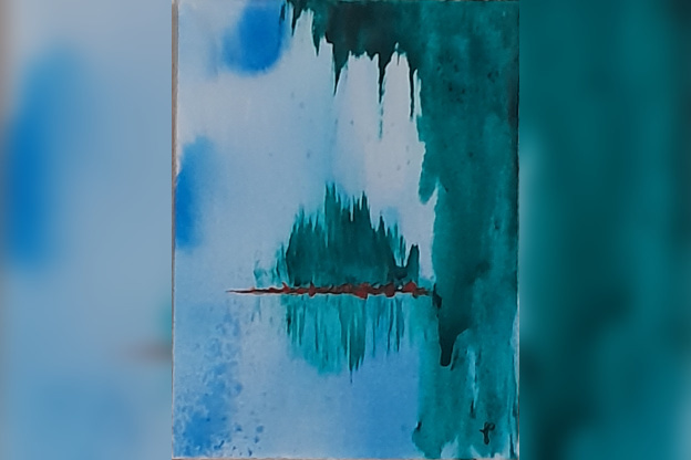 Jacqueline Poitevin vous invite dans son univers à travers  - Bajo la catarata 2022 30x40