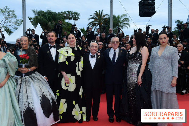 ©Rachid Bellak -  Tantoo Cardinal, Leonardo DiCaprio, Lily Gladstone, Martin Scorsese, Robert De Niro, Cara Jade Myers et Janae Collins