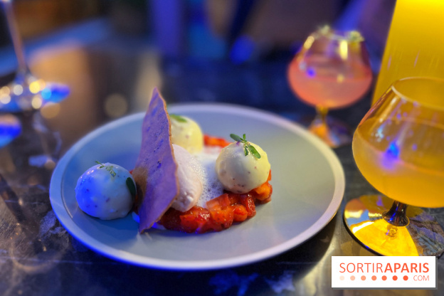 Acmé - Dessert fraise rose marjolaine