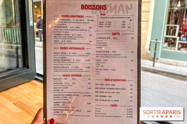 Yansai, restaurant de street Food asiatique rue Gravilliers - Paris 3e - carte - menu