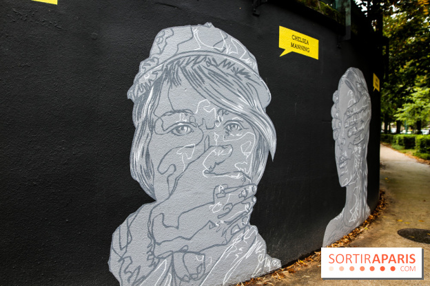 Mur des droits humains à Paris, nos photos