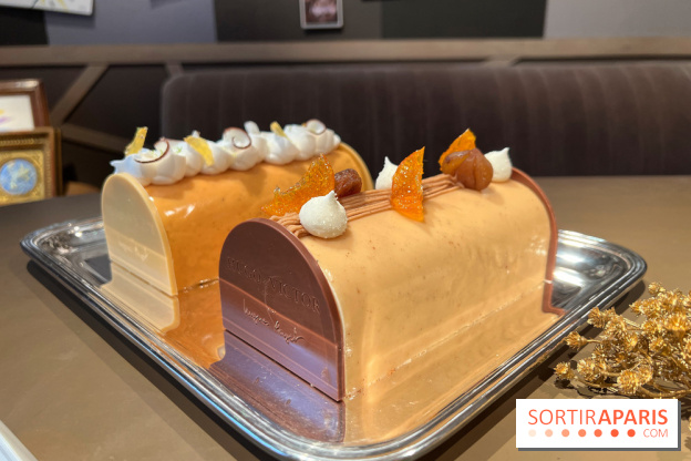 Hugo & Victor - Bûche de Noël 2023 marron-clémentine