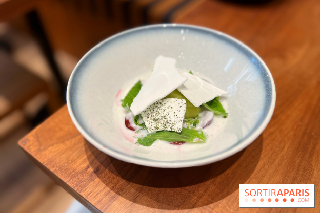 Oktobre - Dessert coco, sorbet herbes, shiso