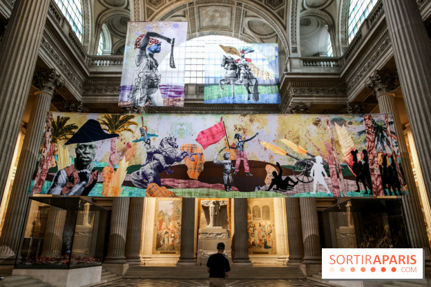 Raphaël Barontini, les photos de son installation monumentale au Panthéon